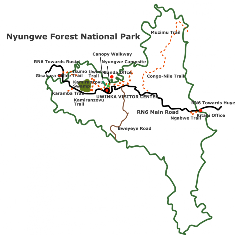 Nyungwe Trails Map